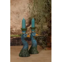 kandelaar pauw 16,5 cm